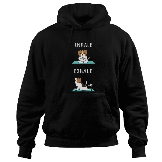 Yoga Inhale Exhale Jack Russell Terrier Dog Hoodies