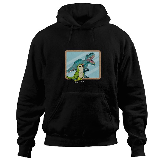 Parrot 2T Rexs Reflection I Green Monk Parakeet Quaker Hoodies
