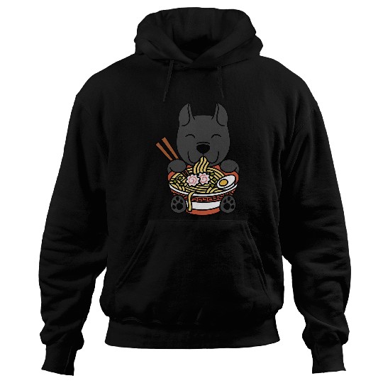 Ramen Noodles Cane Corso Dog Hoodies