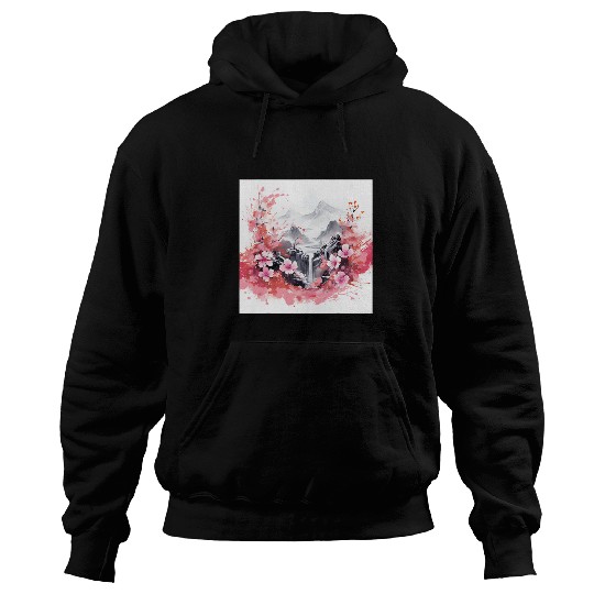 Zen Harmony Blossom Ballet in Nihons Ethereal Glow Hoodies
