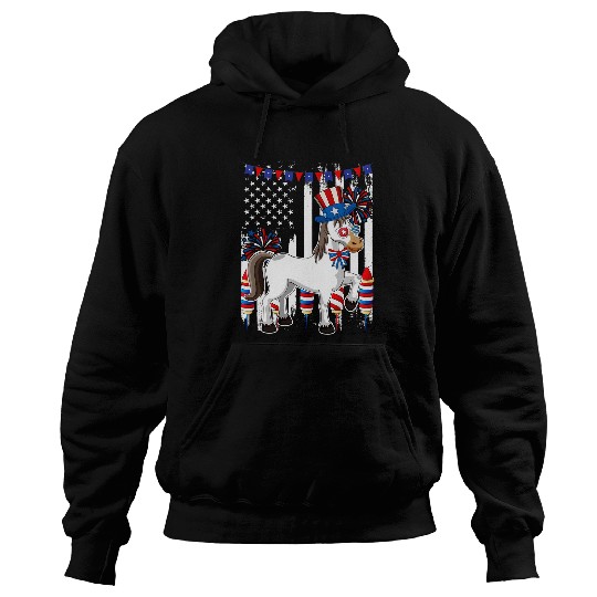 vintages Horse Sunglasses Bow Tie American Flag Fireworks Hoodies