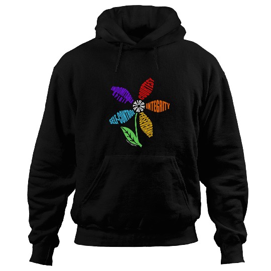 5 Tenets of Taekwondo Rainbow Pride TKD Flower Hoodies