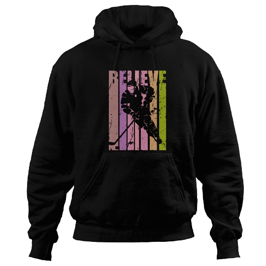 Retro Mens Ice Hockey Sports Motivational Coachs Coaching Hoodies