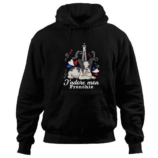 Jadore Mon Frenchie Funny French Bulldog Quotes Hoodies