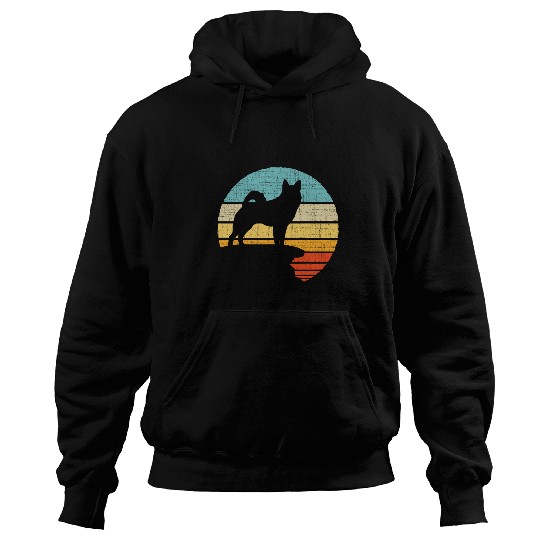 Norwegian Elkhound Retro vintages Dog Puppy Owner Hoodies