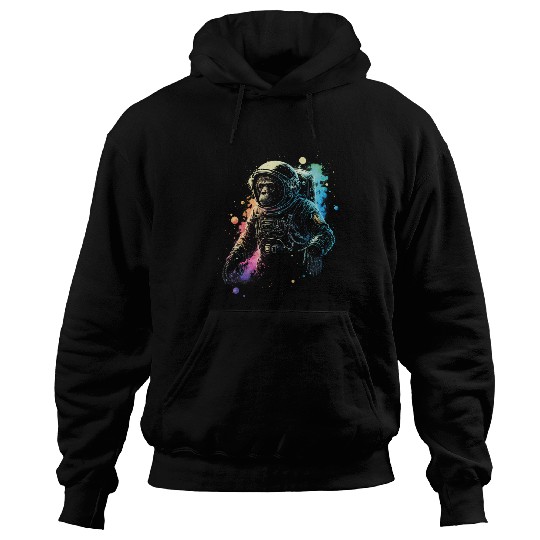 Monkey Astronaut SciFi Chimp Graphic for Men and Women Hoodies