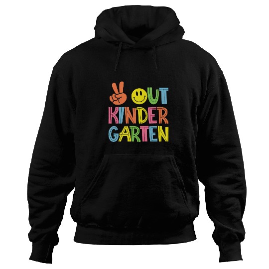 Peace Out Kinder Last Day Of School Kindergarten Teacher Hoodies