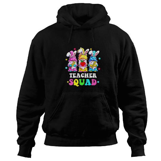 teacher easter squad love teachers day cute rabbit gnomes Hoodies