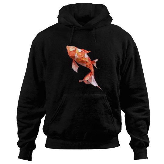 Origami Koi Fish Japanese Art Paper Folding Artist Hoodies