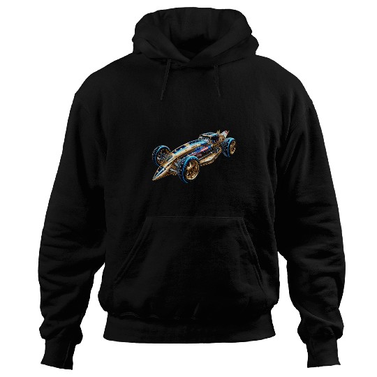 No 2 Carss RC Car Steampunk US Flag Artist for July 4th Hoodies