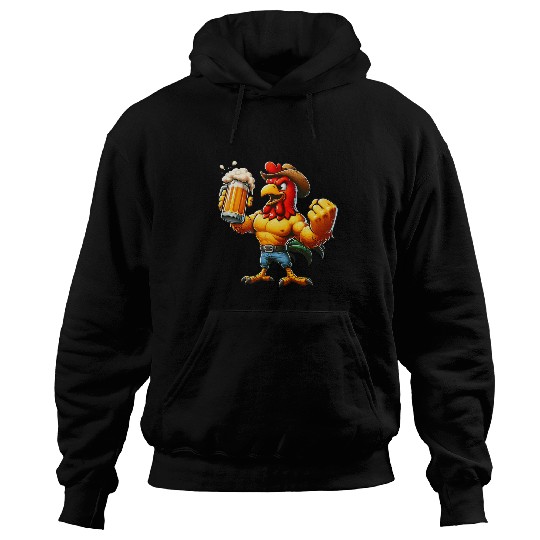 Karate Kick Chicken Beer and Martial Arts Fusion Chickens Hoodies