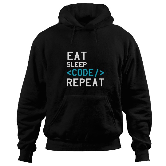Binary Coding Eat Sleep Code Repeat Computer Programmer Hoodies