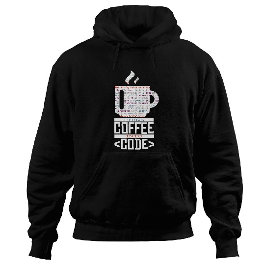 Binary Coding I Turn Coffee Into Code Programmer Binary Code Hoodies