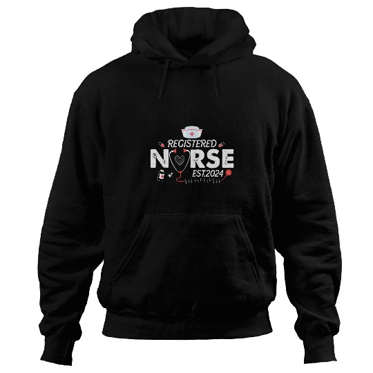 Registered nurses Est 2024 Nursing Student Rn Graduation 1 Hoodies