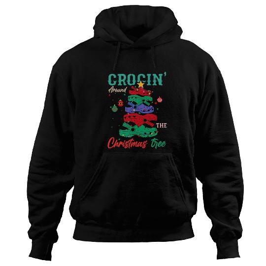 Around The Christmas Tree Funny nurses Slippers Tree Tee Hoodies
