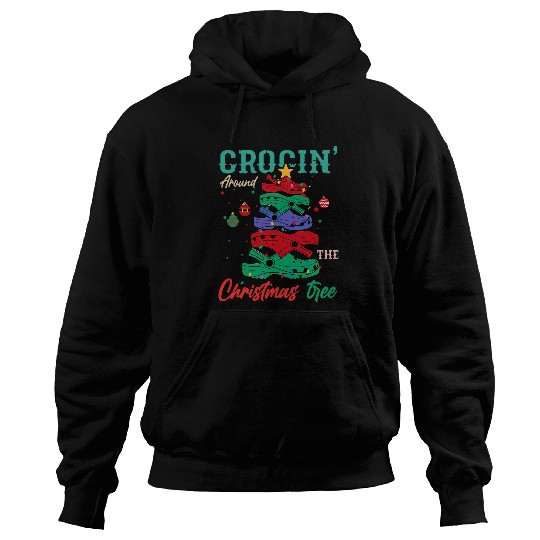 Around The Christmas Tree Funny nurses Slippers Tree Tee Hoodies