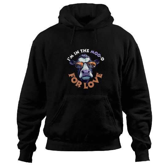 Moody Cow Moo Funny Cow Lover or Dairy Farmer 21 Hoodies