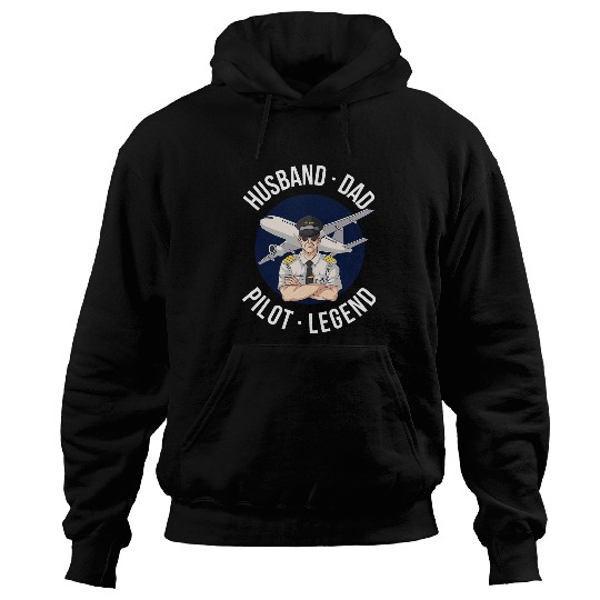 Husband Dad Pilot Legend Hoodies