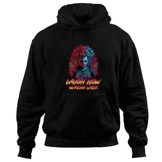 Womens Female Horror movie fans scary horror clown Hoodies