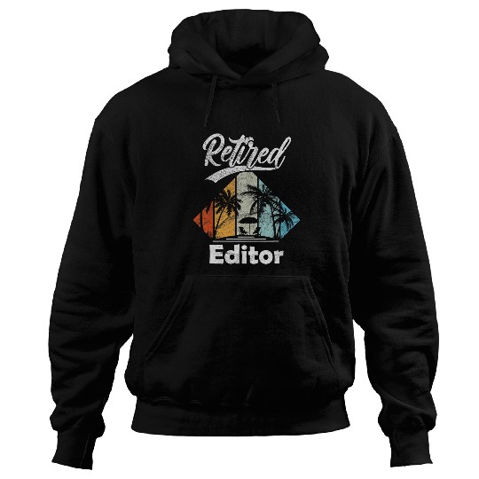 Retro vintages Retirement Men Women Retired Editor Hoodies