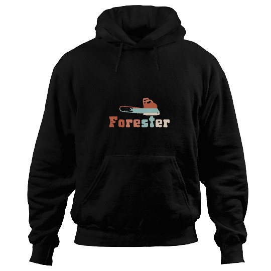 Retro Forester Chainsaw Forest Logging Forestry Hoodies