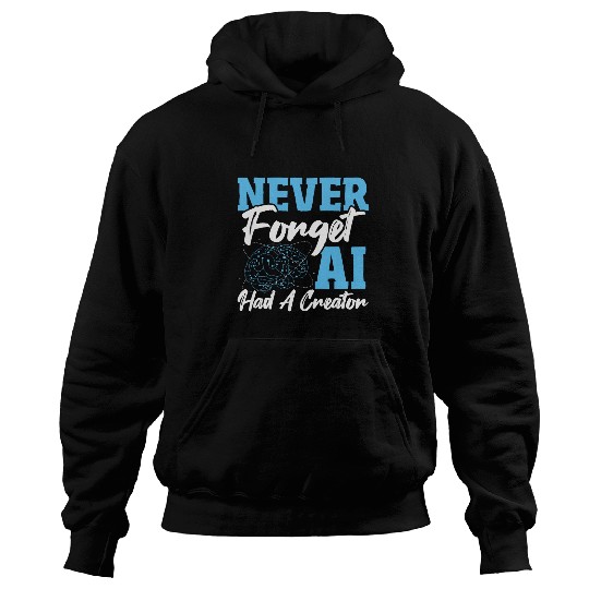 Robot AI Computer Scientist AI Machine Learning Illustrated Hoodies