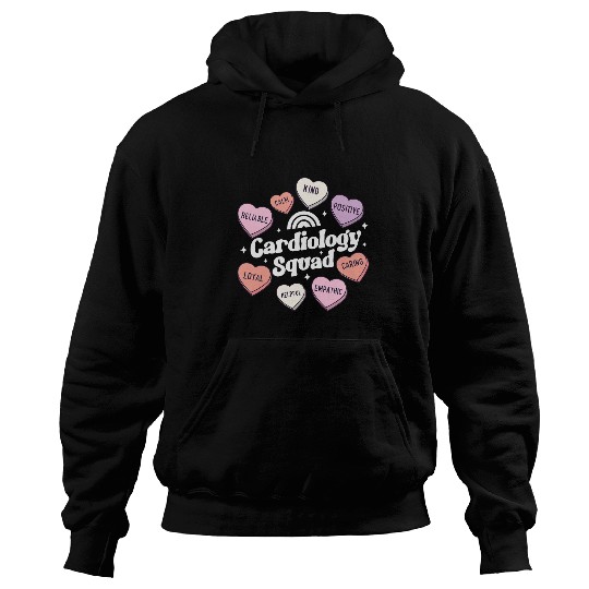 Cardiology Squad Groovy Hearts Cardiac nurses Valentines Day Hoodies