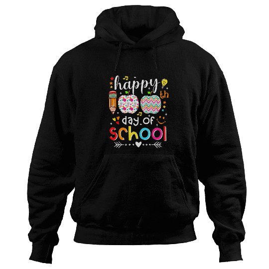 Happy 100 Days of School Cute Teacher 100th Day of School Hoodies