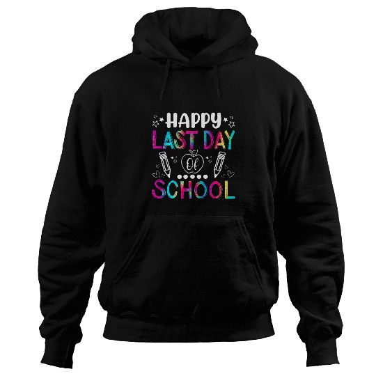 Happy Last Day Of School TieDye Teacher Students Kids Hoodies