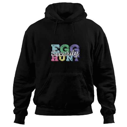 Egg Hunt Security Retro Easter Egg Hunt Supervisor Easter Hoodies