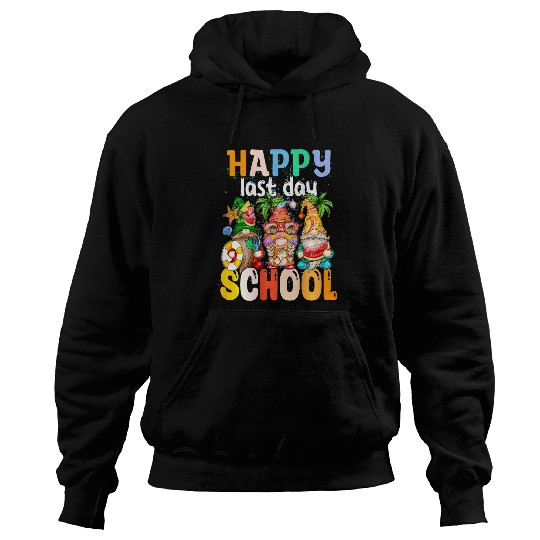 Happy Last Day Of School Teacher Student Graduation Gnomes Hoodies