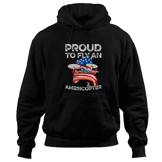 Drone Flying Design for a Patriotic Quadcopter Pilot Hoodies