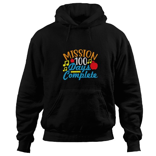 mission 100 days of school complete student teacher Hoodies