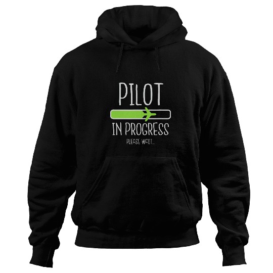 Pilot In Progress Apparel Funny Flight School Student Hoodies
