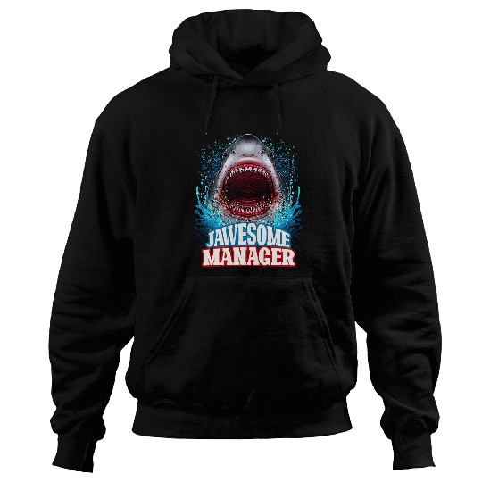 Jawesome Manager Boss Supervisor Great White Shark Hoodies