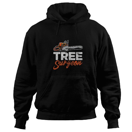 Tree Surgeon Arborist Chainsaw Arboriculture Forester Grunge Hoodies