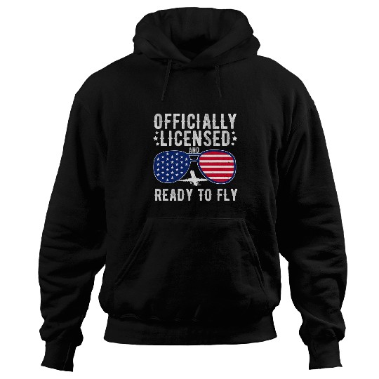 Retro Aircraft Aviation License For A Licensed Pilot 3 Hoodies