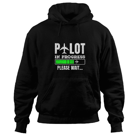 Funny Pilot In Progress Funny Future Pilot Aviation Airplane Hoodies