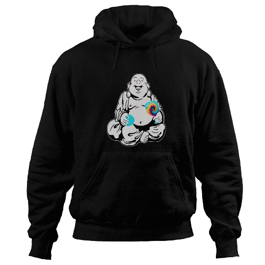 Laughing Buddha Pickleball Pickleballers Tie Dye Happy Hoodies