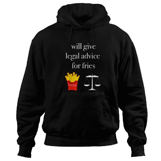 lawyer law student firm school french fries LSAT gift woman Hoodies