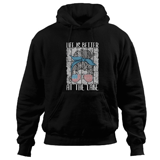 Lake Life Pontoon Queen Boating Life Is Better At The Lake Hoodies