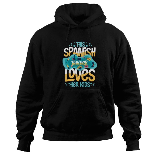 Spanish Teacher Spain Flag Language Lesson Student Hoodies