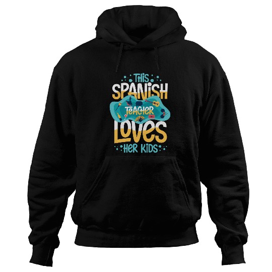 Spanish Teacher Spain Flag Language Lesson Student Hoodies