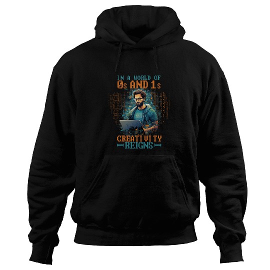 Programming World Of 0s and 1s Software Developer Hoodies