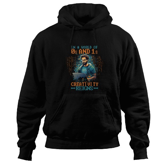 Programming World Of 0s and 1s Software Developer Hoodies