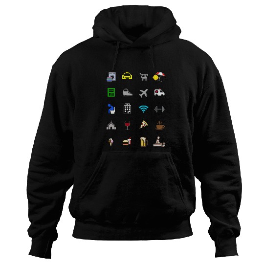 Vacation Tourist Translator Travel Icon Language Barrier Ico Hoodies
