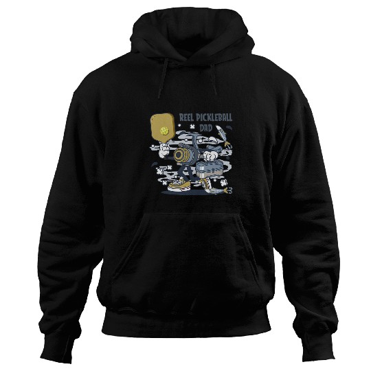Fun Humanoid Fishing Reel Reel Pickleball Dad Fathers Day Hoodies