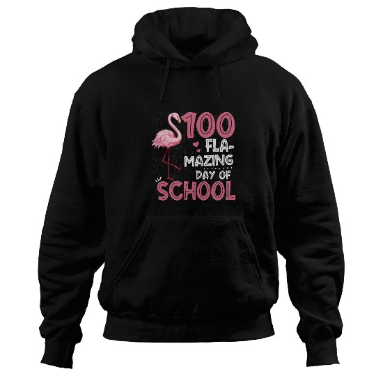 Flamingo Student Teacher 100 Amazing Days Of School Hoodies