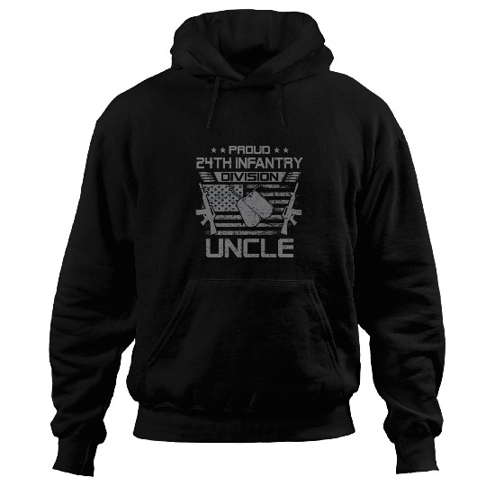 Proud 24th Infantry Division Uncle Family Matching Hoodies