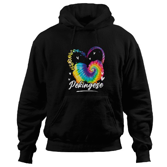 Pekingese Tie Dye Rainbow Dog Lover Gift Hoodies